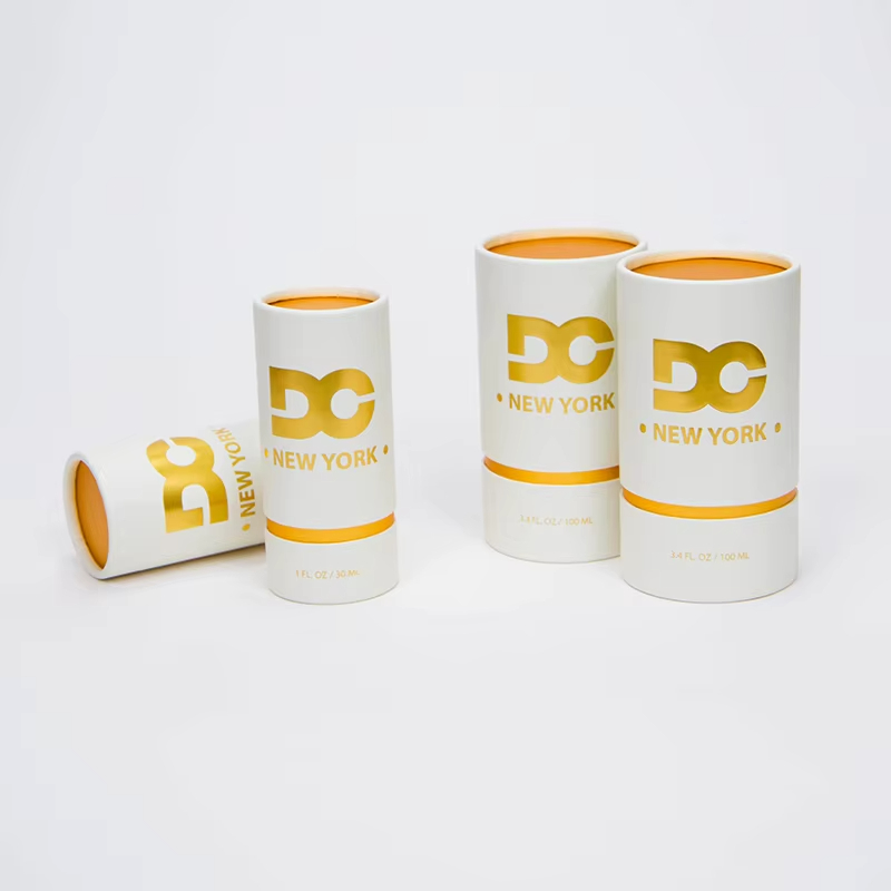 Curled Edge with Lined Gold Cardboard Tube Wholesale